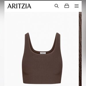 Women’s Aritzia Babaton Sculpt Knit Squareneck Cropped Tank